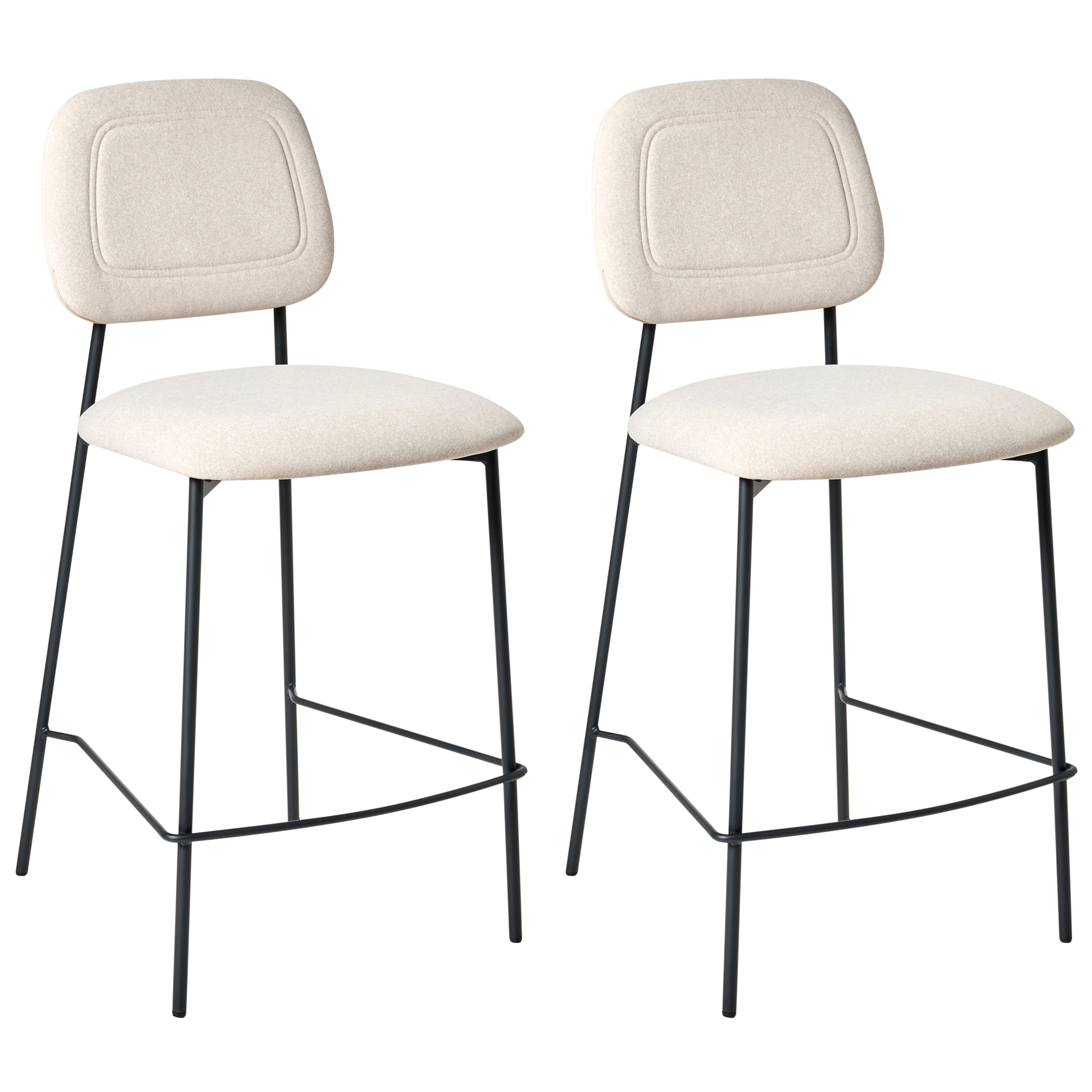 Baarituolisetti 2 kpl DUETTE sametti Vaaleanbeige