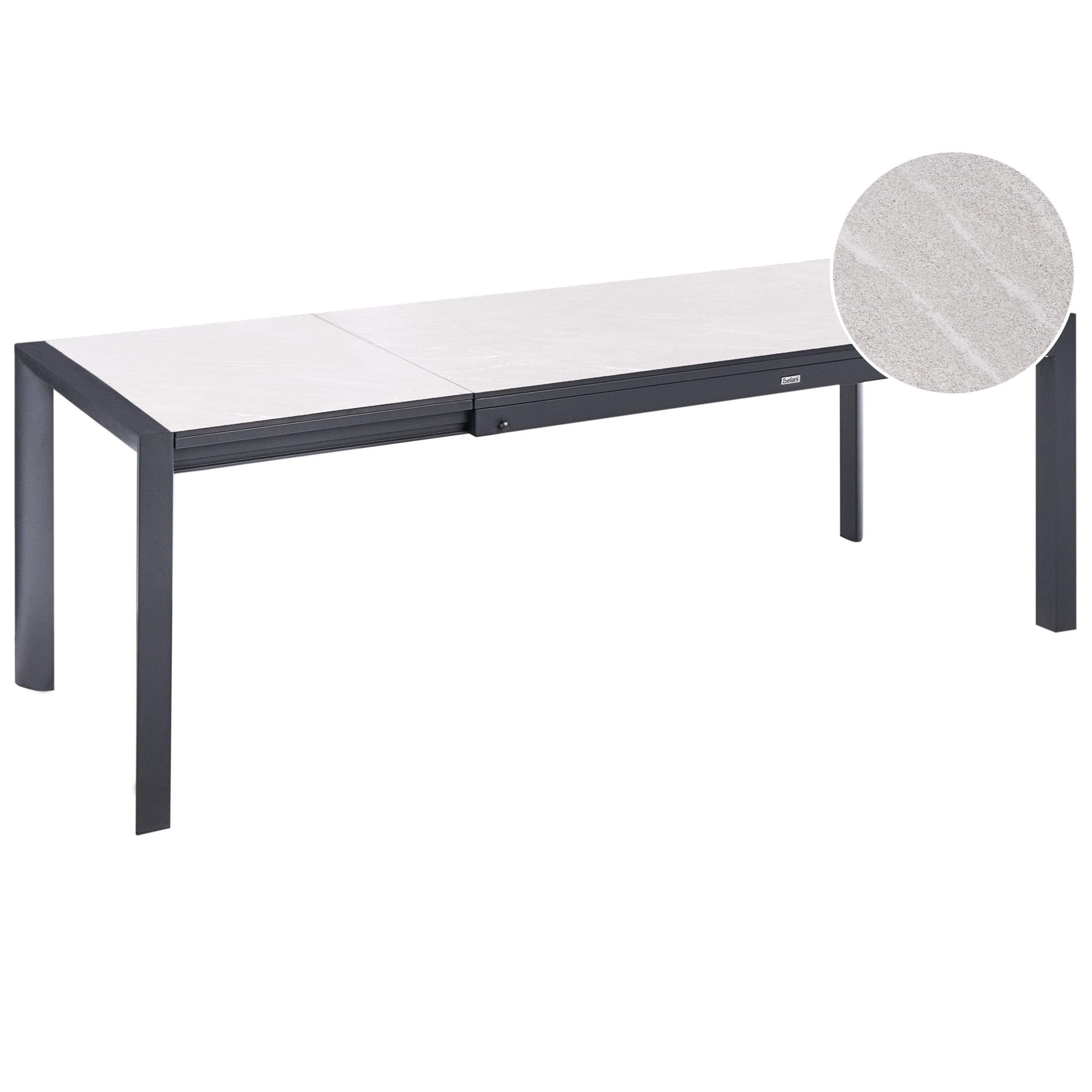Jatkettava puutarhapöytä BINASCO 160/220 cm 90 cm Beige