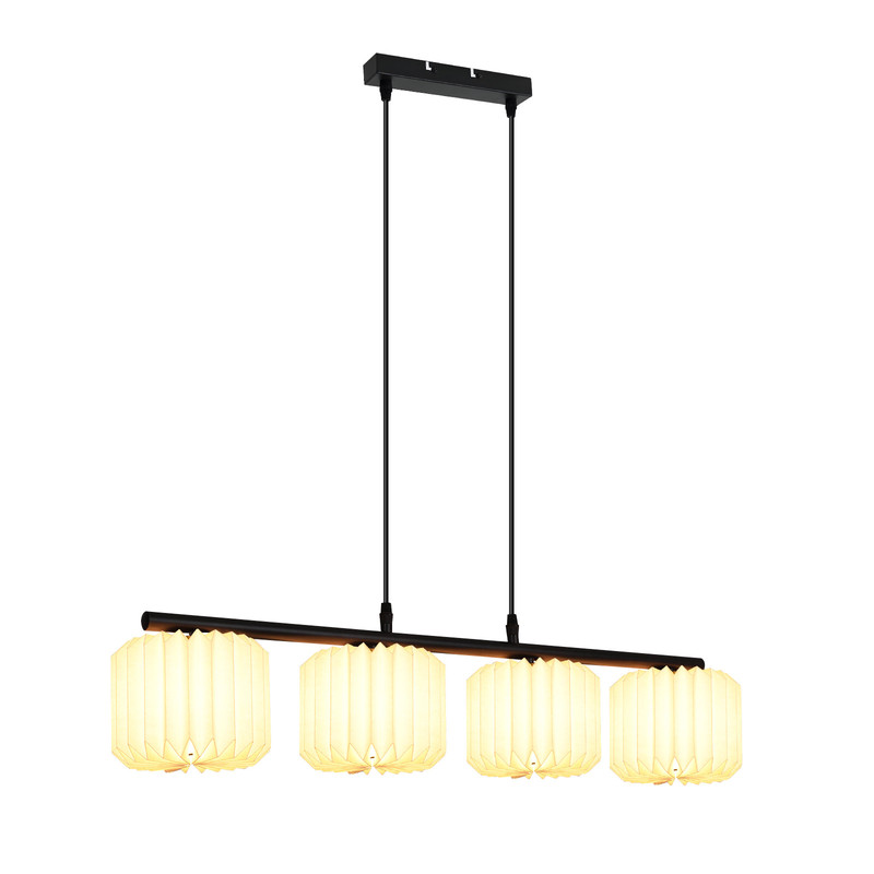 NETTLIFE Riippuvalaisin ruokapöytä vintage-riippuvalaisin - riippuvalaisin olohuoneen ruokailuhuoneen valaisin 4 liekkiä valkoinen