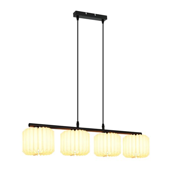 NETTLIFE Riippuvalaisin ruokapöytä vintage-riippuvalaisin - riippuvalaisin olohuoneen ruokailuhuoneen valaisin 4 liekkiä valkoinen