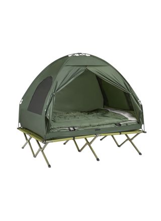SoBuy Retkeilyteltta OGS32-L-GR - 2 hengen ympäristöystävällinen teltta