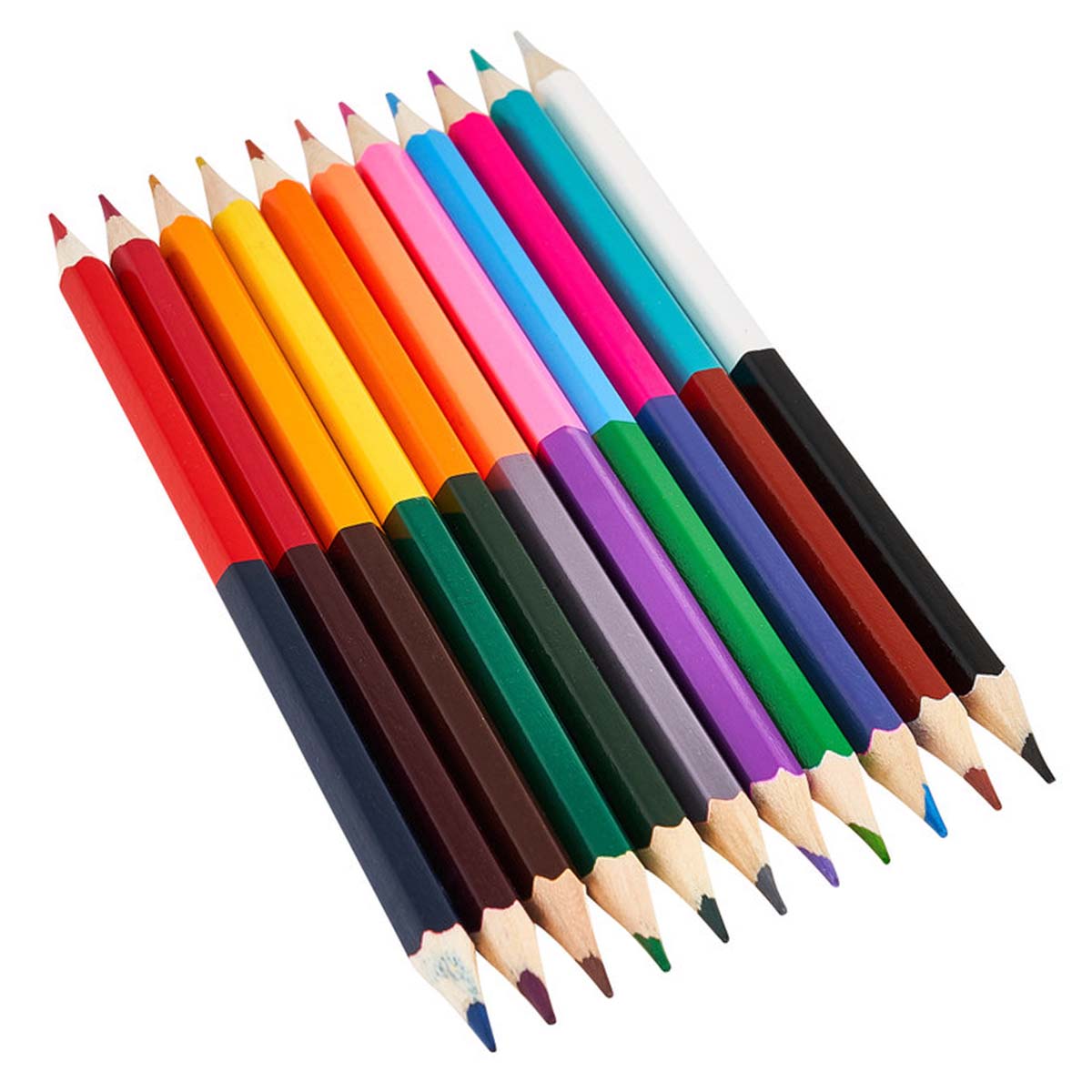 Erä 12 Värikynää Kaksipuolinen Piirustus Väritys