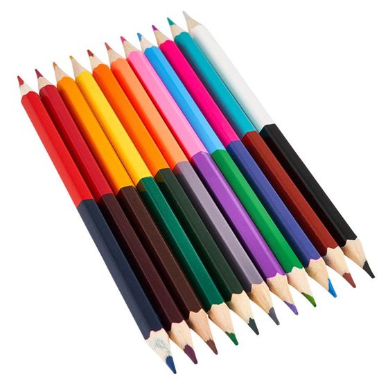 Erä 12 Värikynää Kaksipuolinen Piirustus Väritys