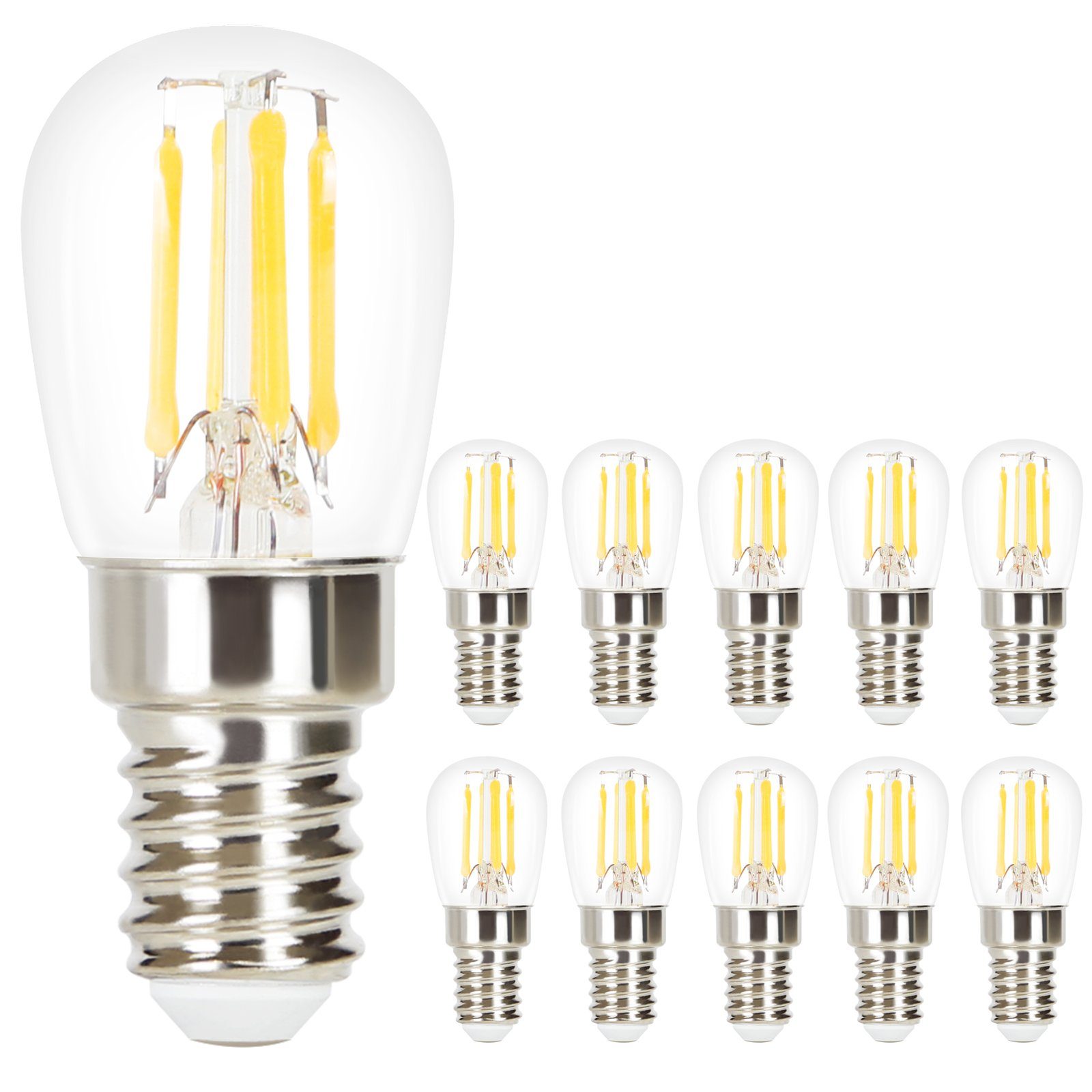 ZMH 10 kpl E14 Edison LED Vintage -polttimoita - 4 W ST25 2700 K makuuhuoneeseen/käytävään
