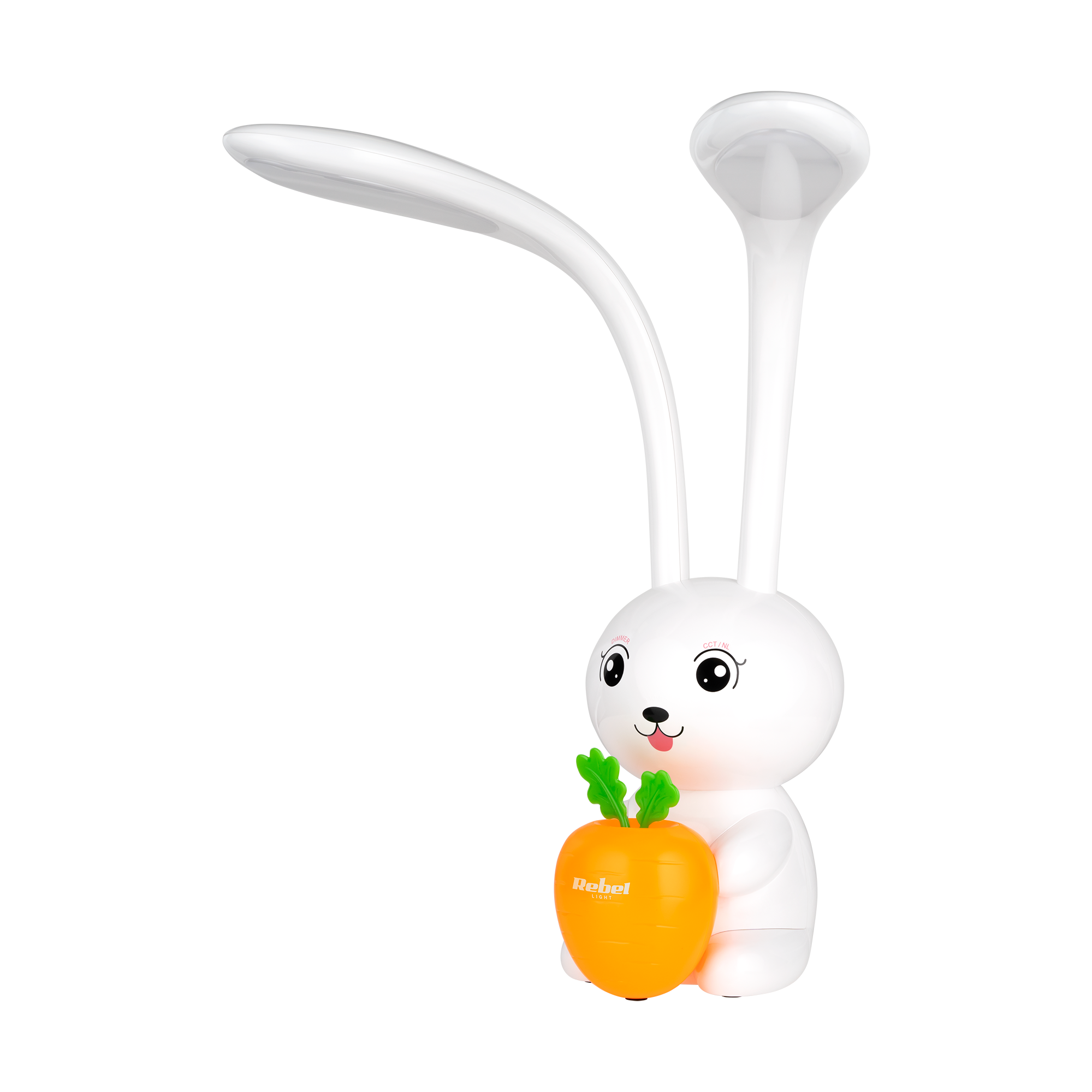 Lasten pöytävalaisin LED RABBIT 3 säädettävää väriä Rebel