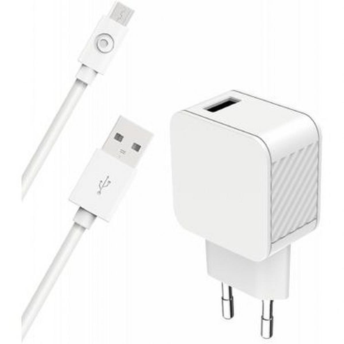USB A 2.4A verkkolaturi FastCharge + USB A/mikro USB -kaapeli