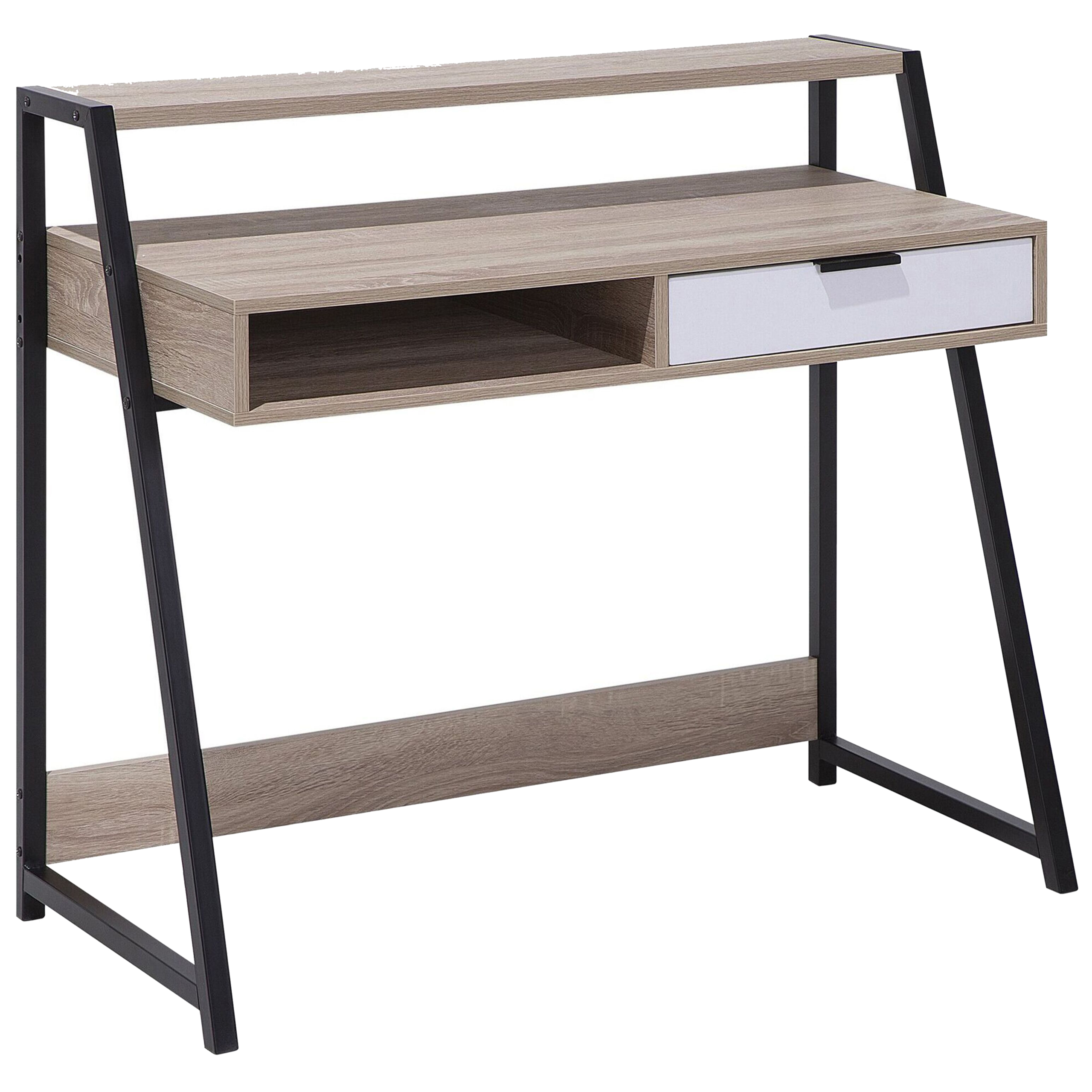 Työpöytä CALVIN Vaaleanruskea 100 cm 50 cm säilytystila