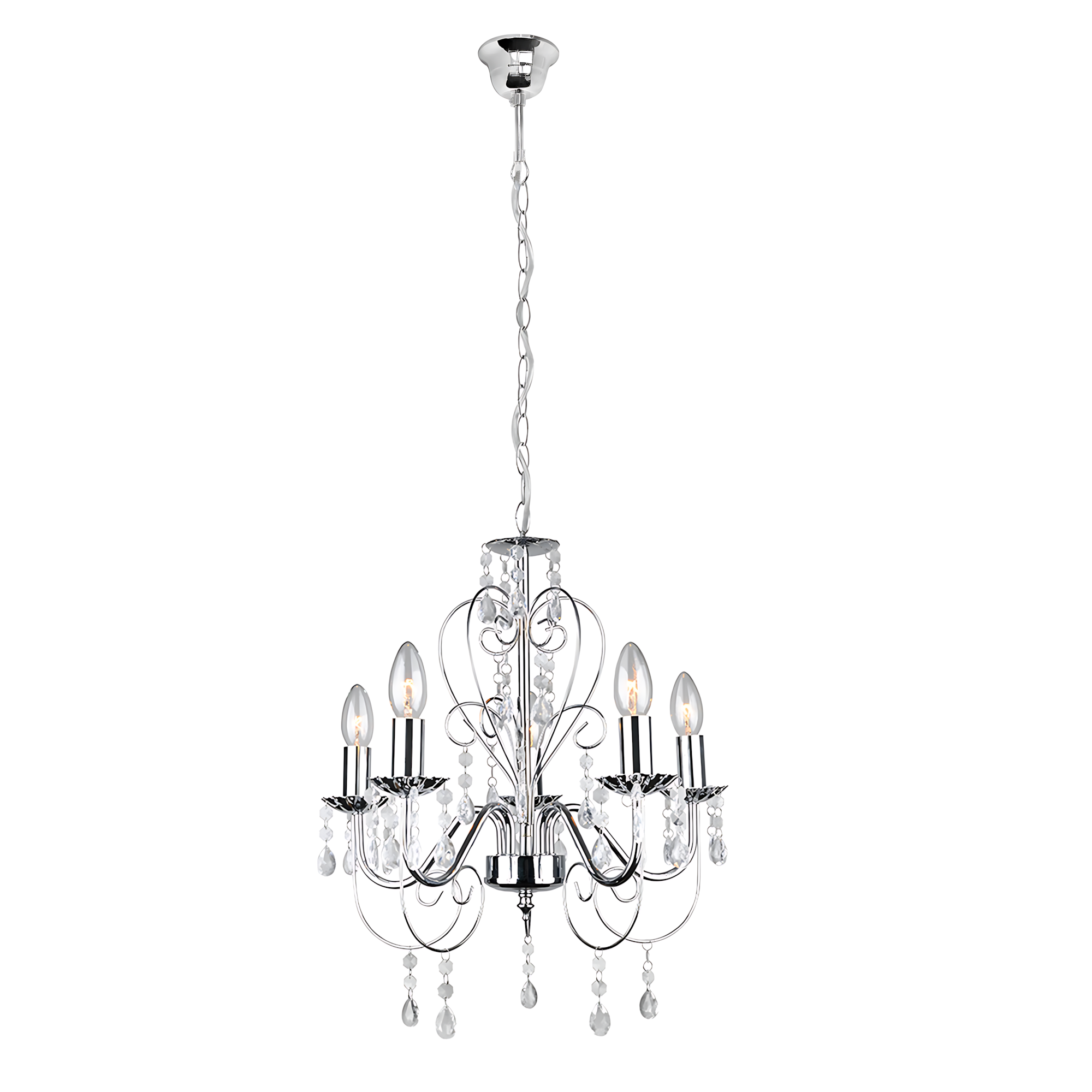 TOOLIGHT riippuvalaisin EBT008-5CP kromi, 45X120X45CM