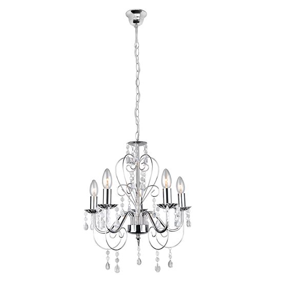 TOOLIGHT riippuvalaisin EBT008-5CP kromi, 45X120X45CM