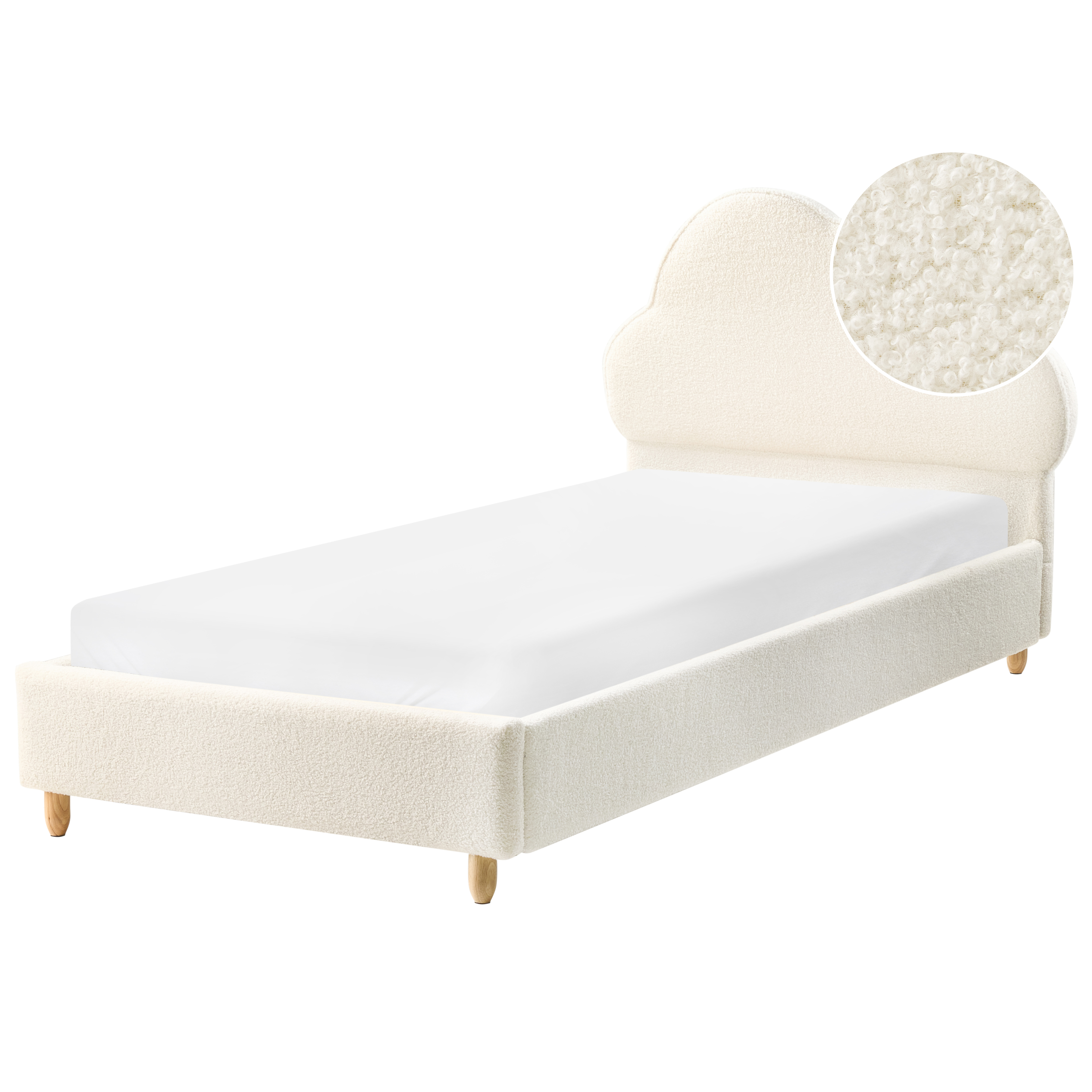 Lastensänky Pilvi buklee BELLEVUE 90 x 200 cm Luonnonvalkoinen