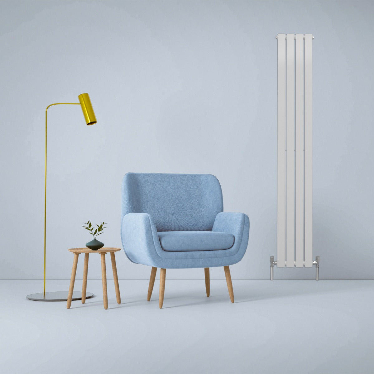 Design-litteät patterit, kiiltävän valkoiset, 1800 mm x 280 mm