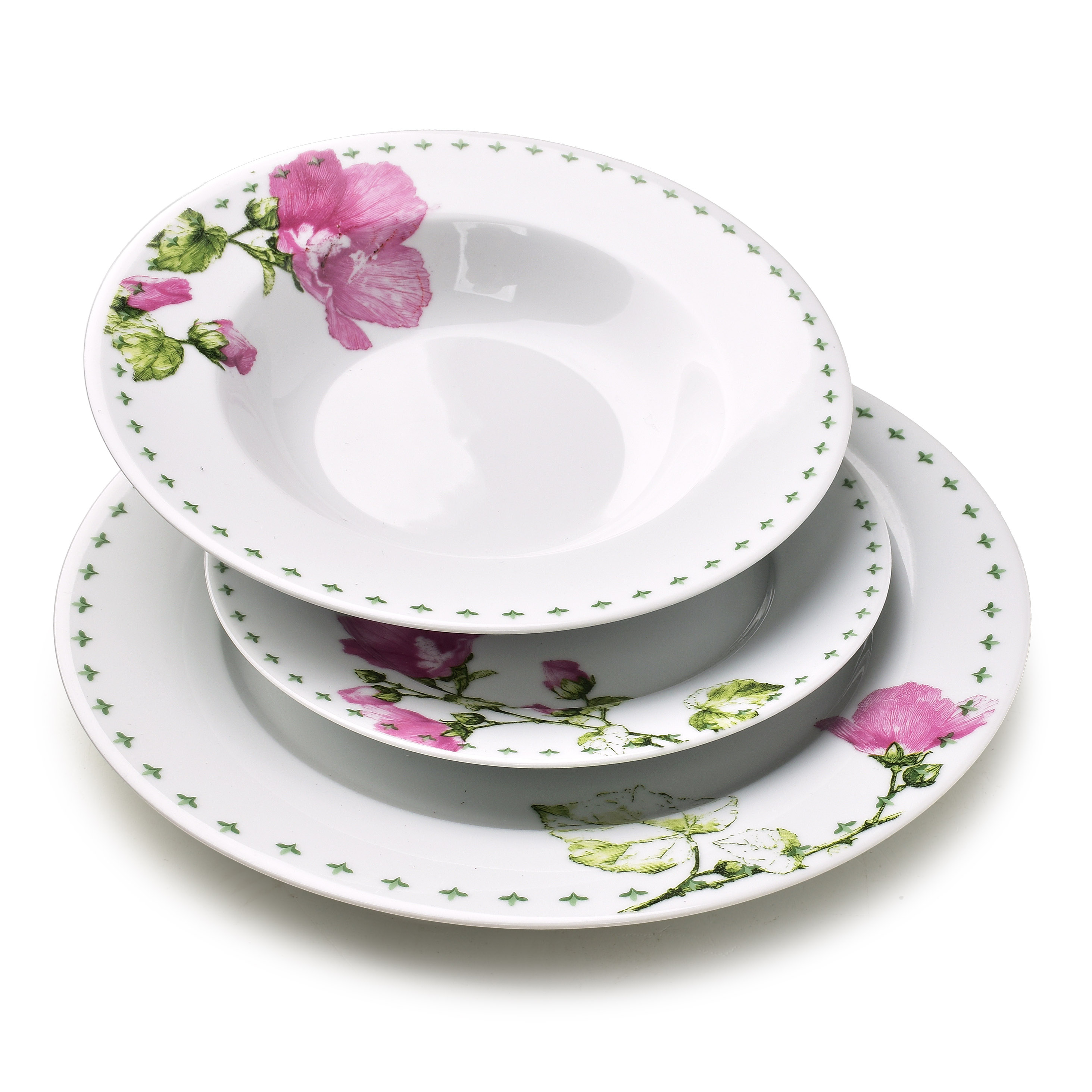 Astiasto posliini AFFEKDESIGN LEA MALLOW 21,8/19,2/27 cm valkoinen 18 osaa