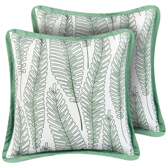 Ulkotyynysetti 2 kpl MEADOW Kasvikuvio 45 x 45 cm Vihreä