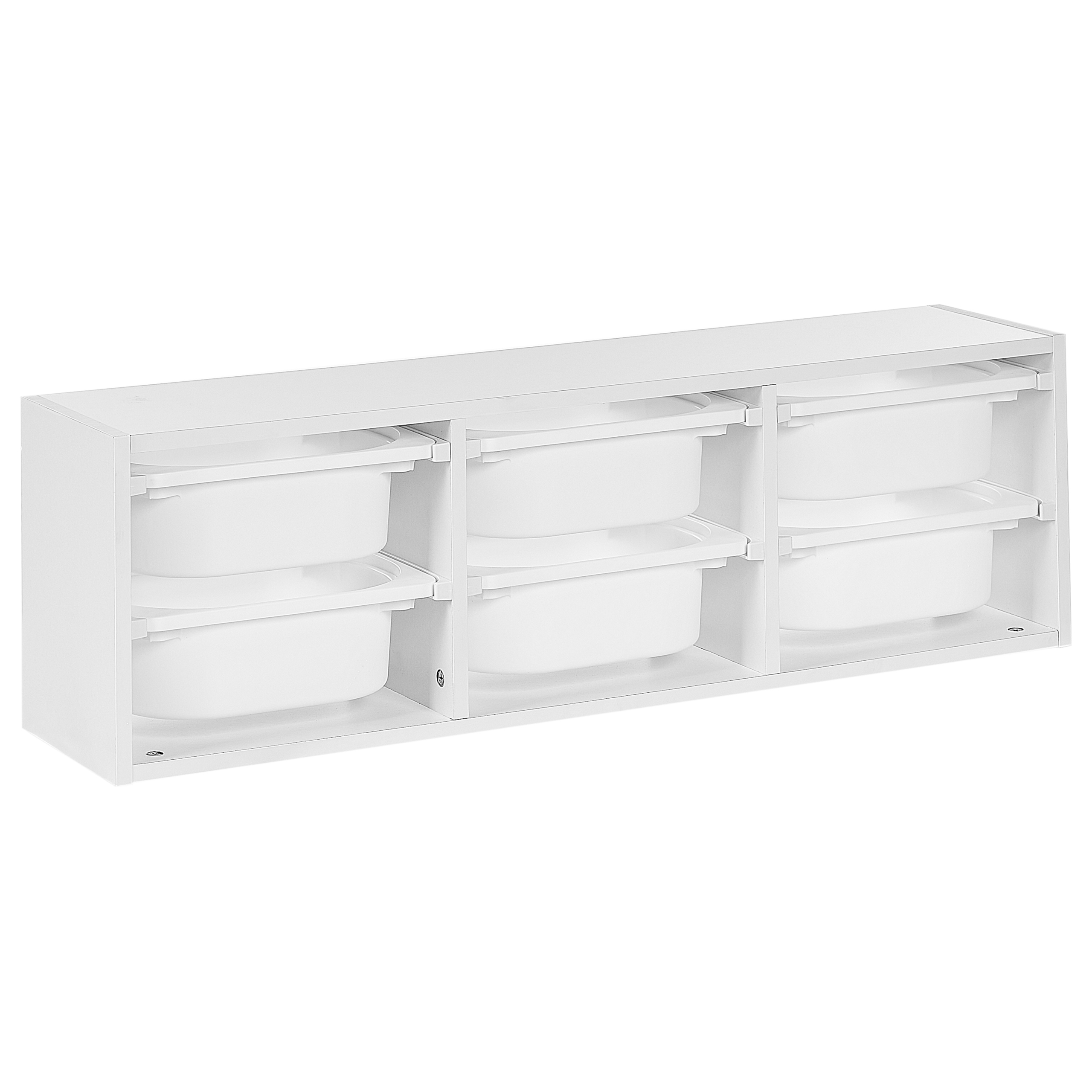 Seinähylly säilytyslaatikoilla TOBIN Valkoinen