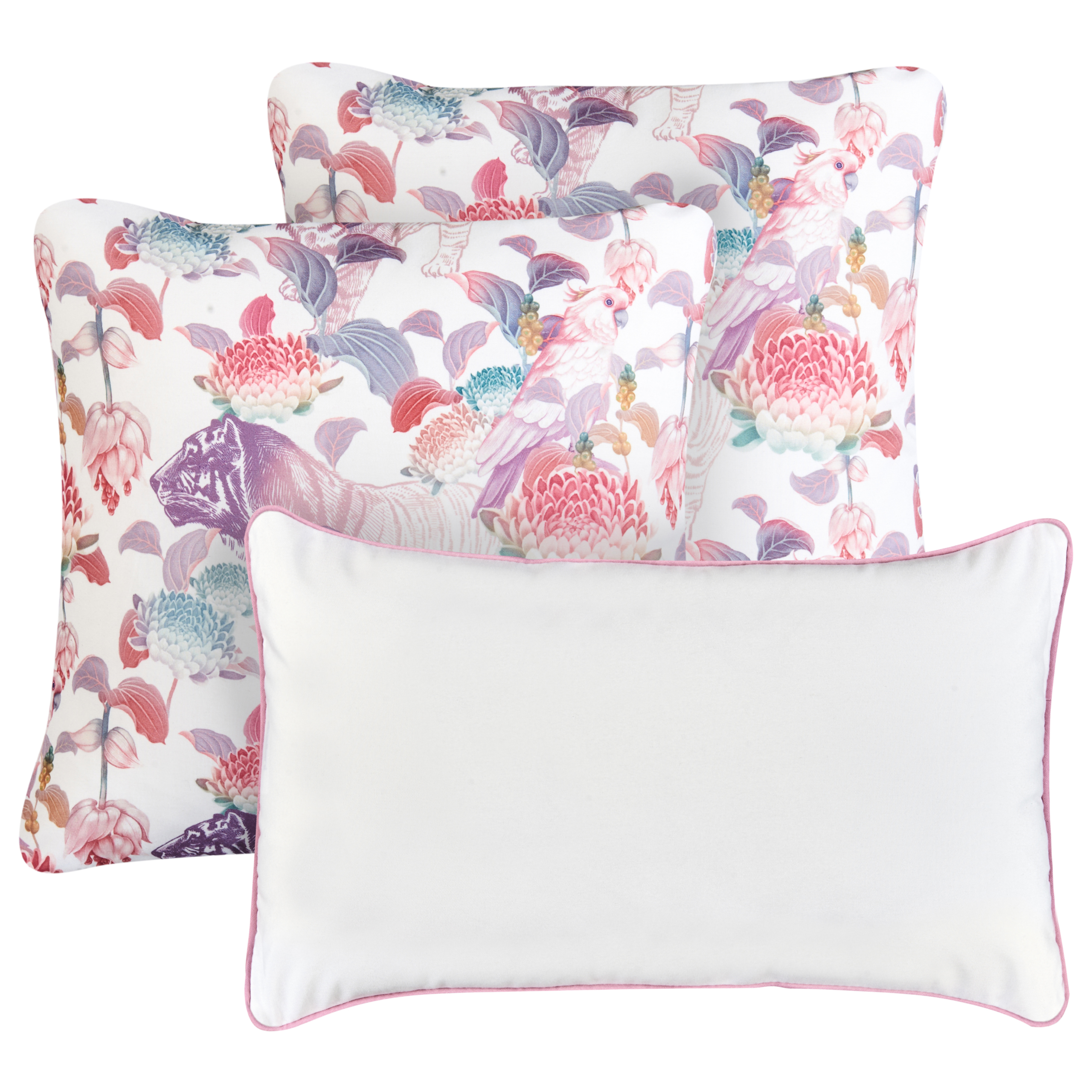 Ulkotyynysetti 3 kpl VIVID Kukkakuvio Monivärinen