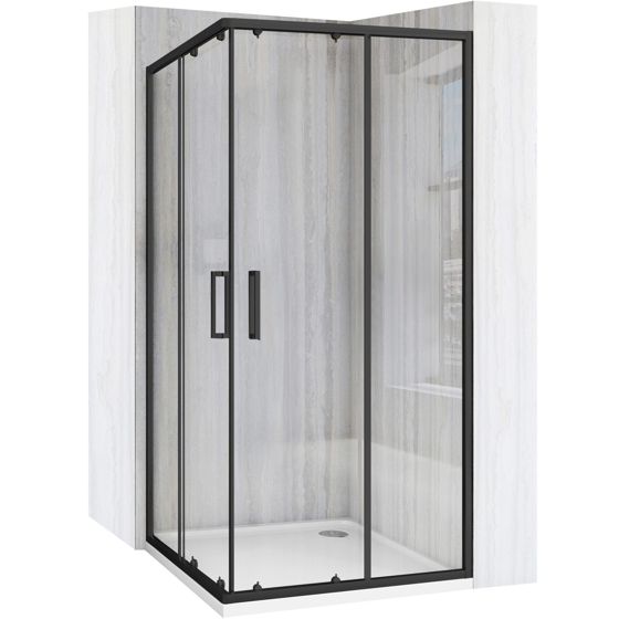 REA Suihkukaappi CITY 90x90 musta, 90X90X190CM