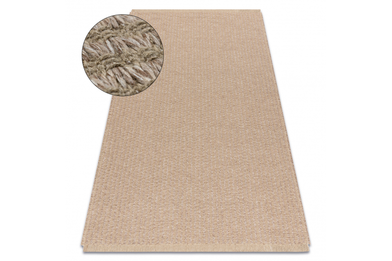 Matto JUTE 3650 beige Linjat - juutti, litteä kudottu, 60x100 cm