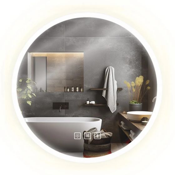 REA peili LED BLUETOOTH FFJ 60 Kromi, 2x60x60cm