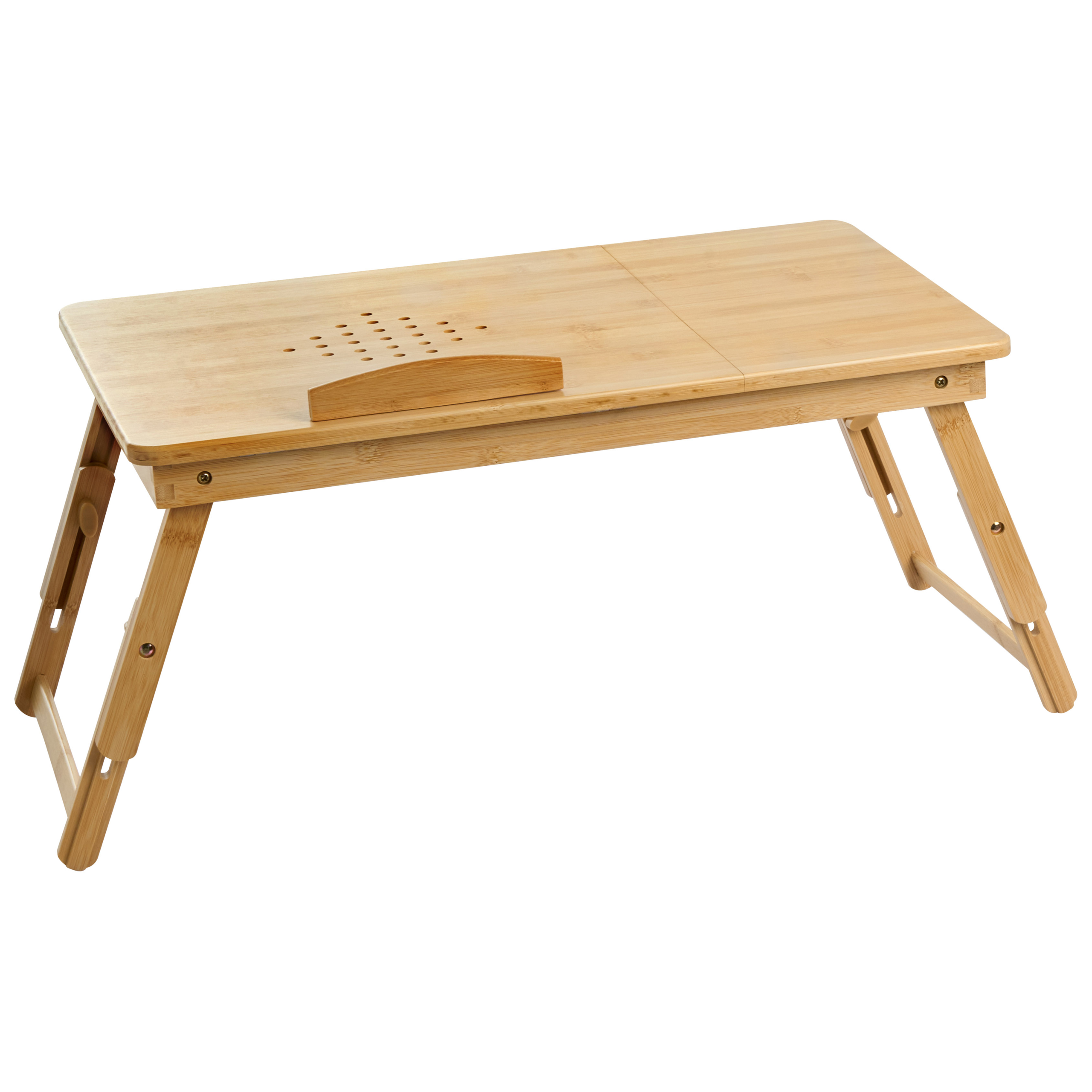 Läppäripöytä kokoontaitettava ORGE 57 cm 35 cm Vaaleanruskea