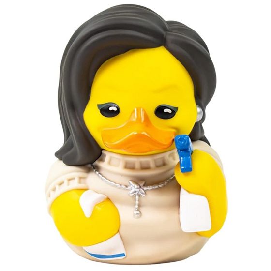 Friends – keräilyankka – Monica – muovi, korkeus 9 cm – keräily, esillepano, Keltainen