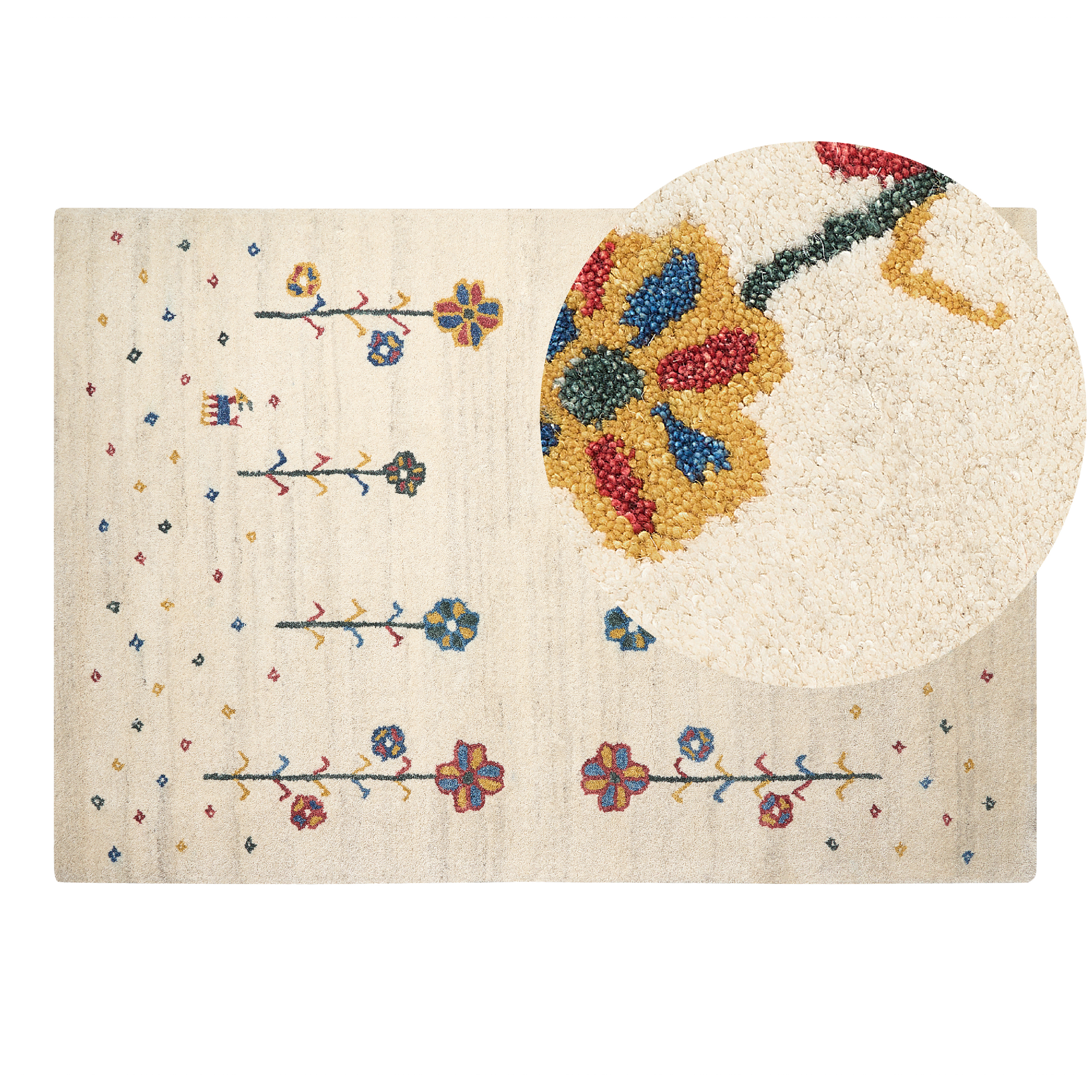 Matto HUSUNLU Beige 140 x 200 cm gabbeh Villa