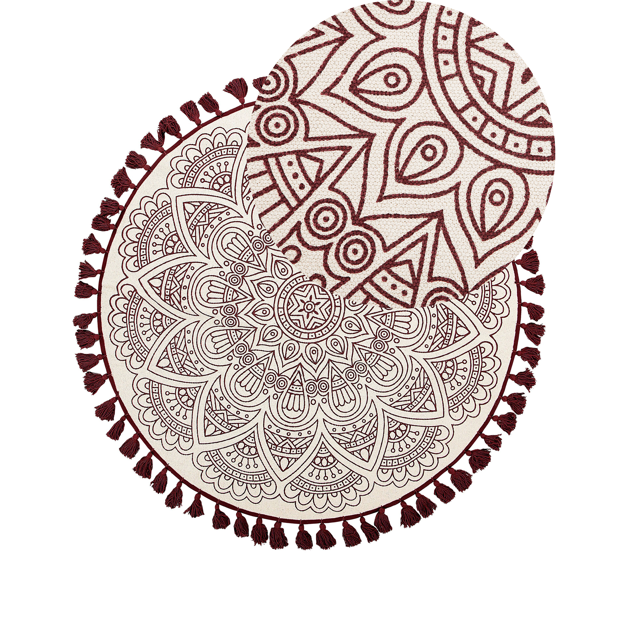 Matto AYAKLI Punainen ø 120 cm puuvilla