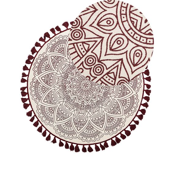 Matto AYAKLI Punainen ø 120 cm puuvilla