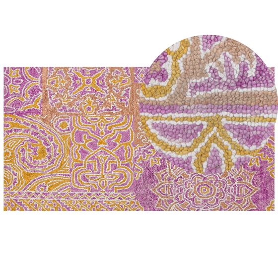 Matto AVANOS Vaaleanpunainen 80 x 150 cm villa