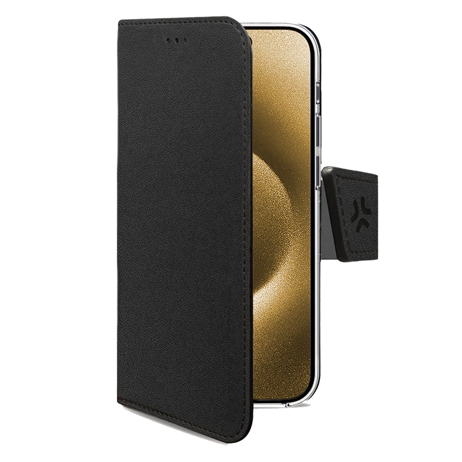 iPhone 17 Air -lompakkokotelo, musta, ekologinen nahka