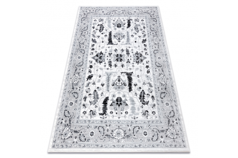 Matto ARGENT - W7039 Kukat harmaa / musta 133x190 cm