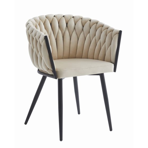 ORION-tuoli - beige sametti / mustat jalat x 1