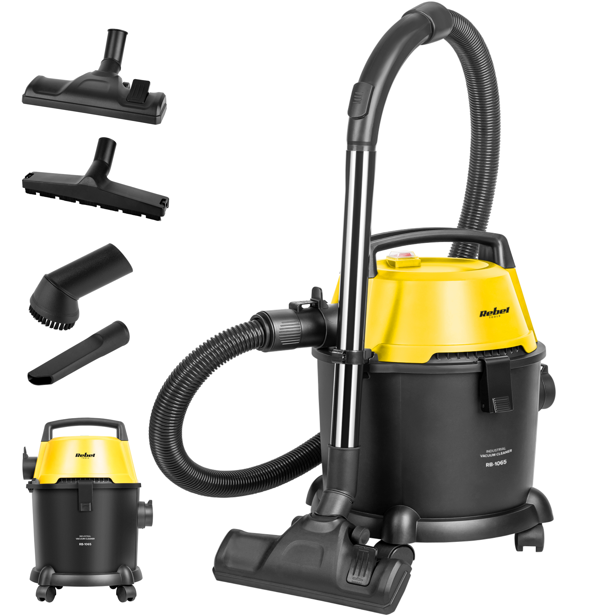 Teollisuuden märkä-kuivaimuri 1400W HEPA Rebel