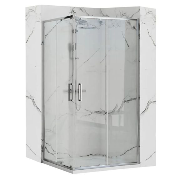 REA Suihkukaappi PUNTO 80x100 Kromi, 78X98X190CM