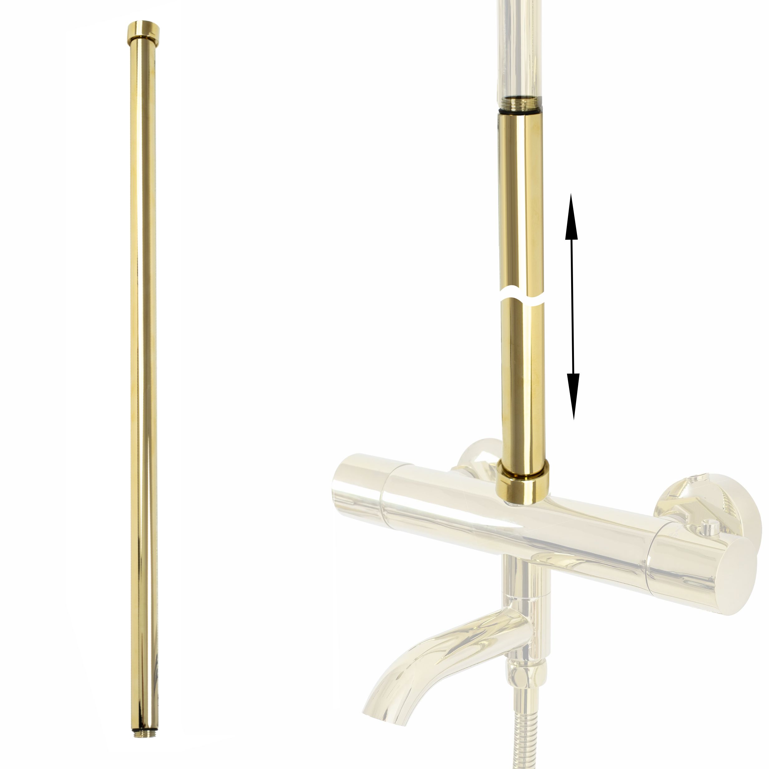 REA suihkun jatko-osa 60 kulta, 2,2X2,2X61,5CM