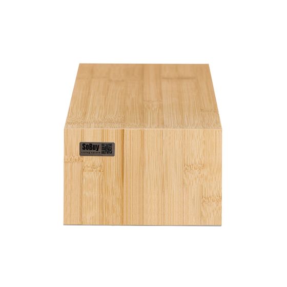 SoBuy Bambunäyttöteline FRG198-N luonnonmateriaali 2-lokeroinen