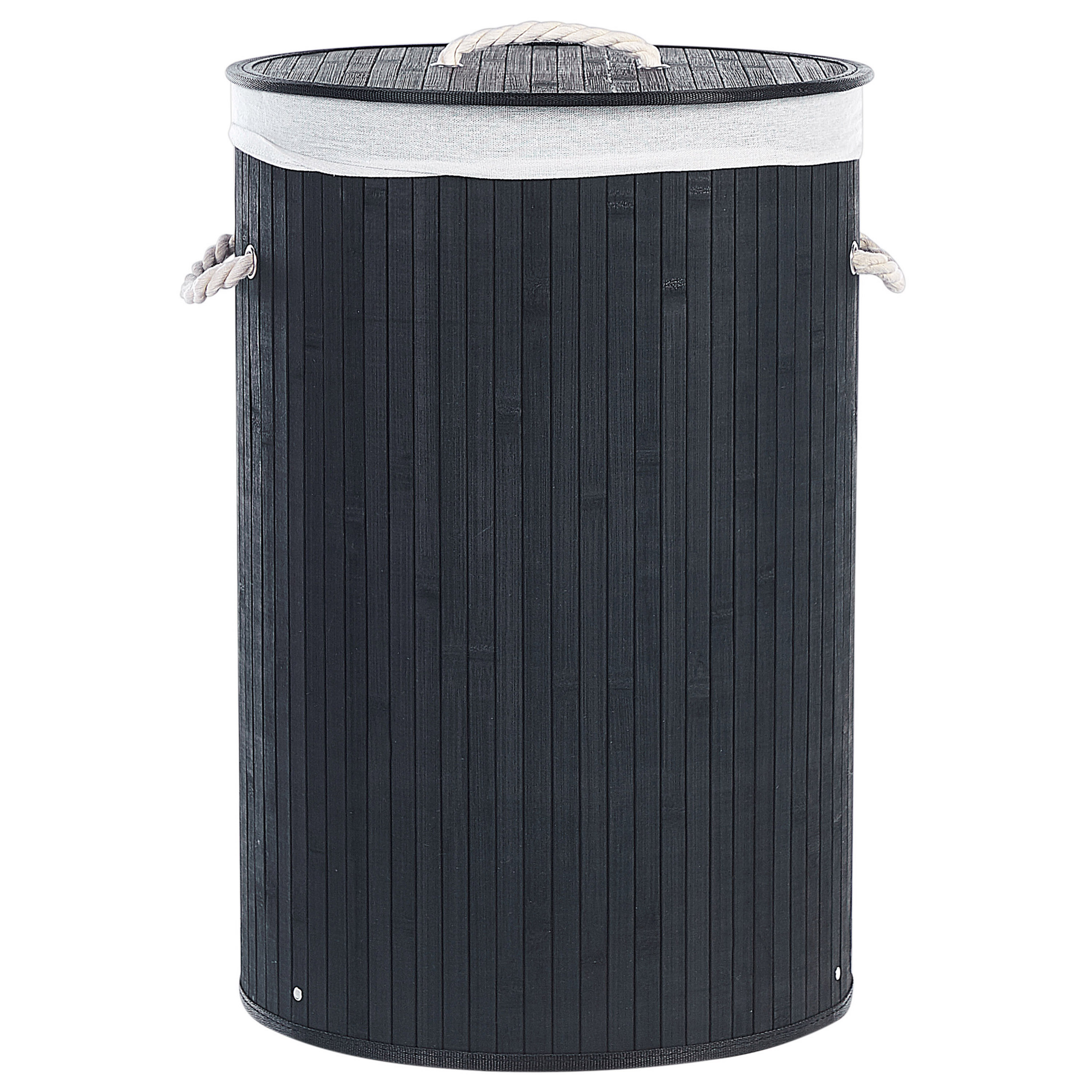 Pyykkikori SANNAR Bambu Musta 75 L