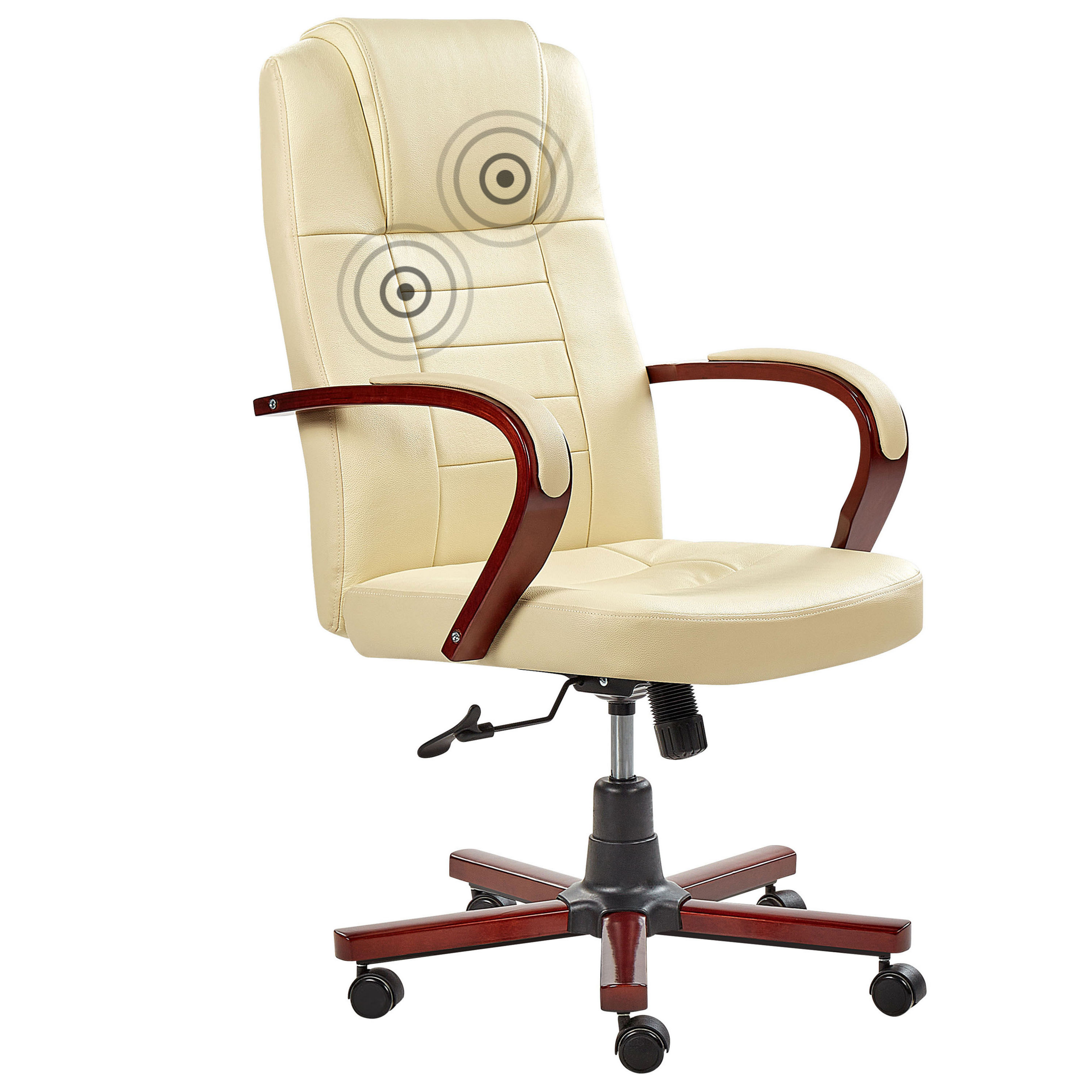 Hierontatuoli DIAMOND lämmittävä Nahka Beige