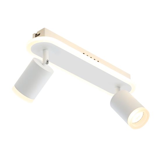 NETTLIFE 2 lämpimän valkoista GU10 LED - kattospottivalaisinta metallista, 330° keittiöön ja olohuoneeseen