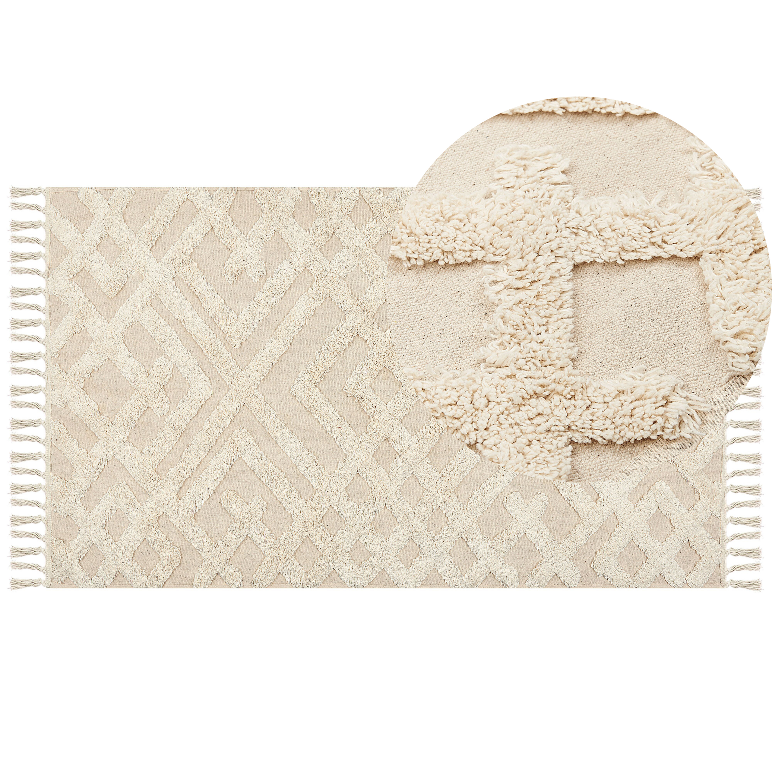 Matto ARDAHAN Beige 80 x 150 cm puuvilla