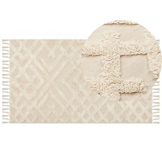 Matto ARDAHAN Beige 80 x 150 cm puuvilla