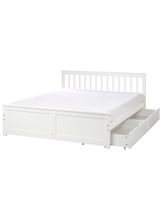 Sänky säilytyslaatikoilla mänty OLENDON 160 x 200 cm Valkoinen