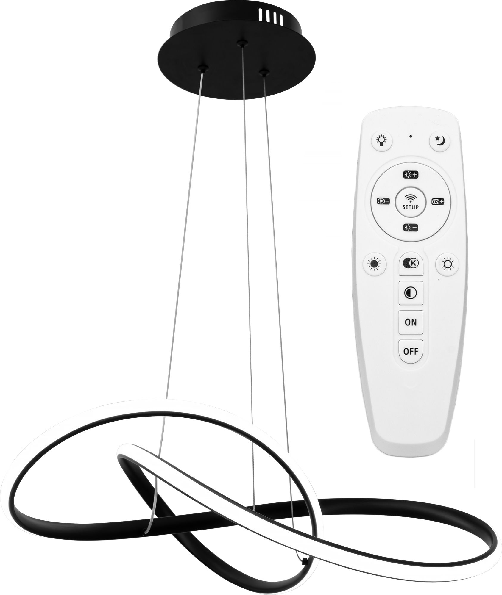 TOOLIGHT riippuva kattovalaisin APP395-CP musta, 14, 5x55x90cm
