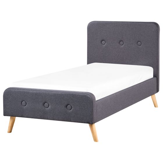 Sänky kangas tummanharmaa 90 x 200 cm RENNES