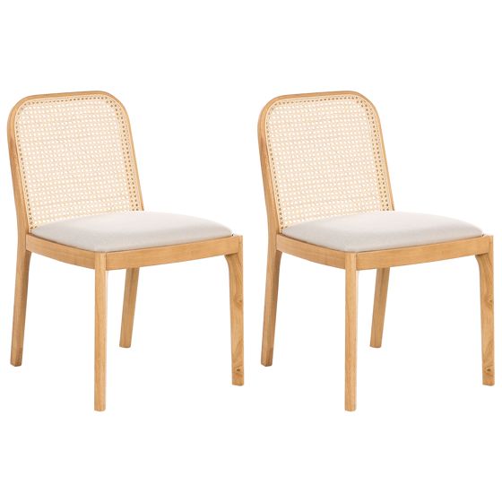 Ruokatuolisetti 2 kpl EDINA Vaaleanruskea