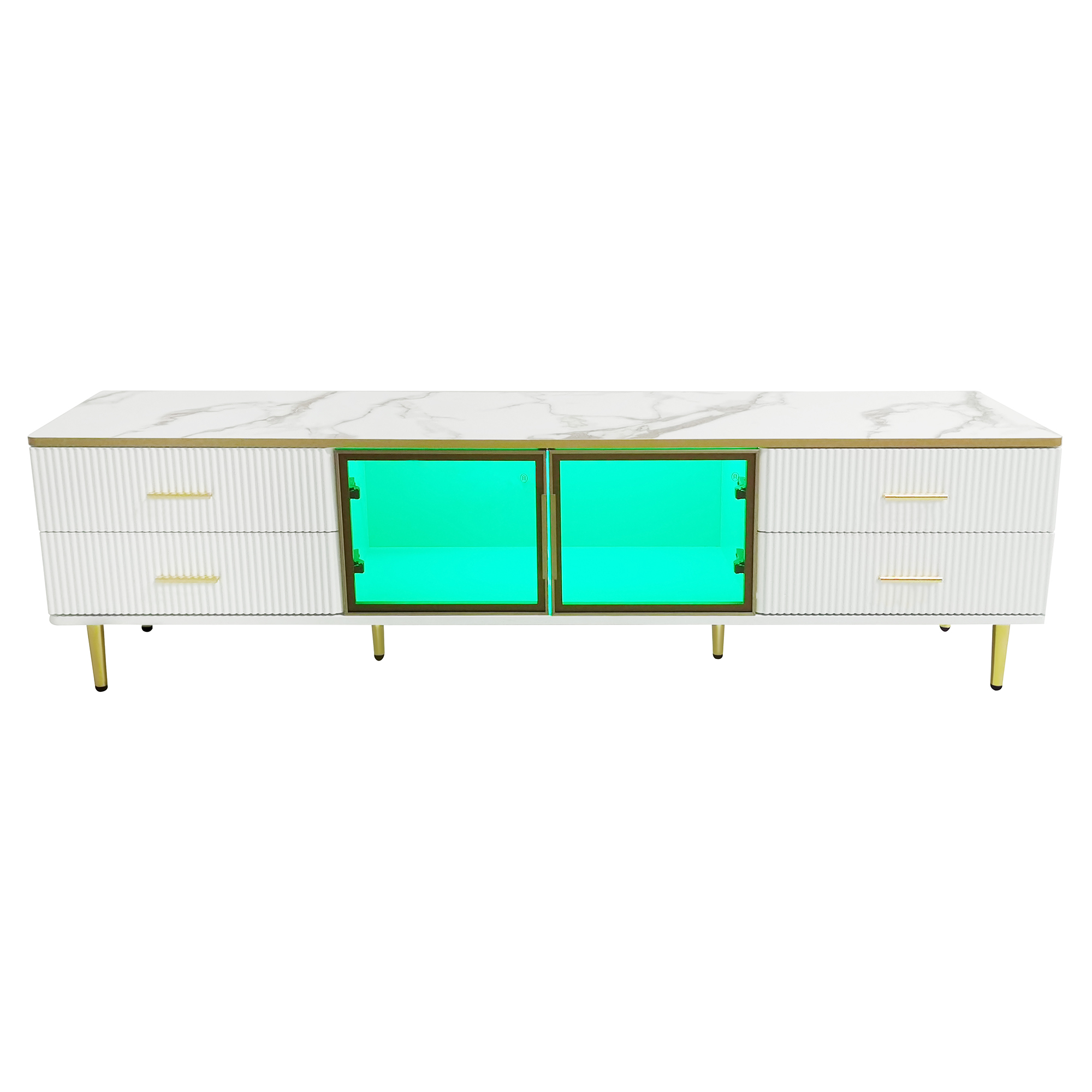 TV-taso 170x37x47,5 cm valkoinen lastulevy säilytyksellä ja liukuovilla