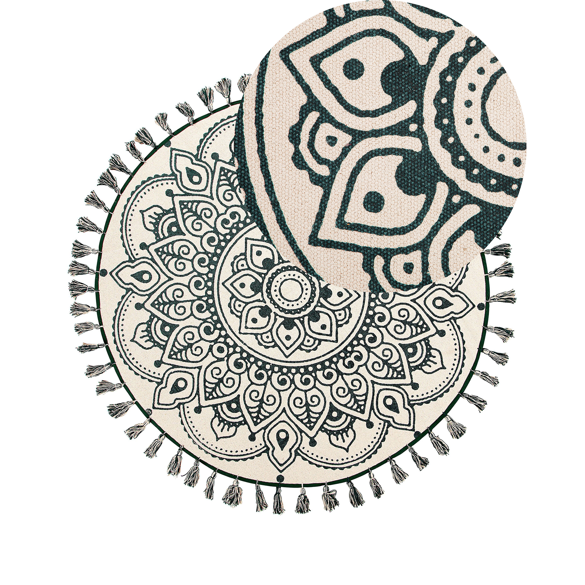 Matto IRICE Vihreä ø 120 cm puuvilla