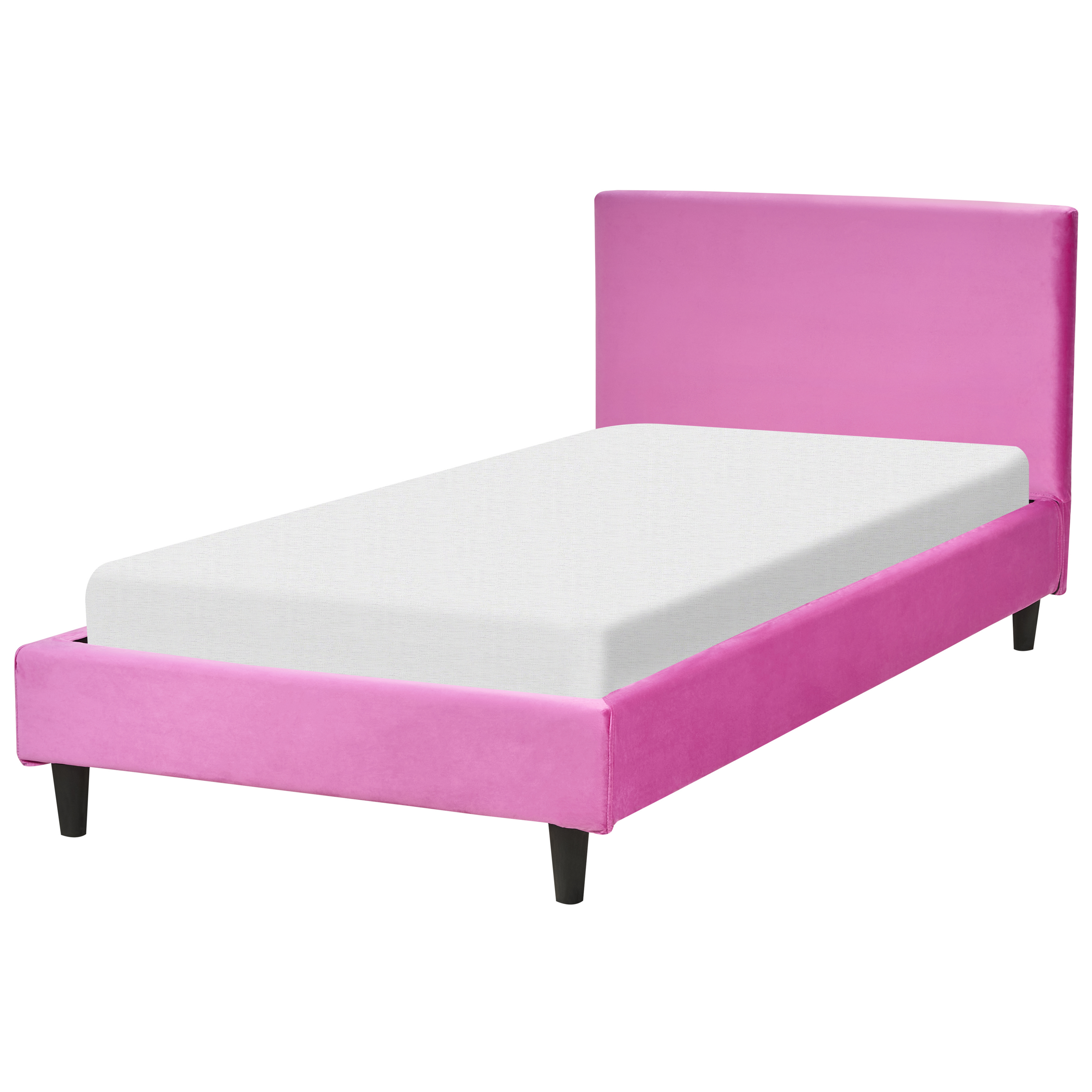 Sänky Sametti FITOU 90 x 200 cm Fuksia