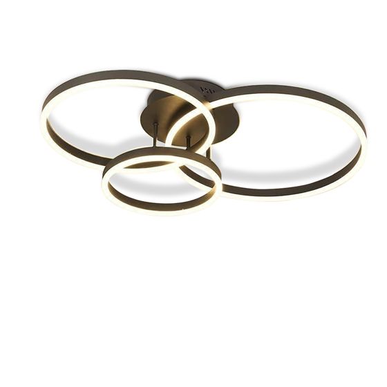 NETTLIFE Säädettävä,musta,LED - kattovalaisin,,82,cm,,kaukosäätimellä,,74W,3 akryylirengasta