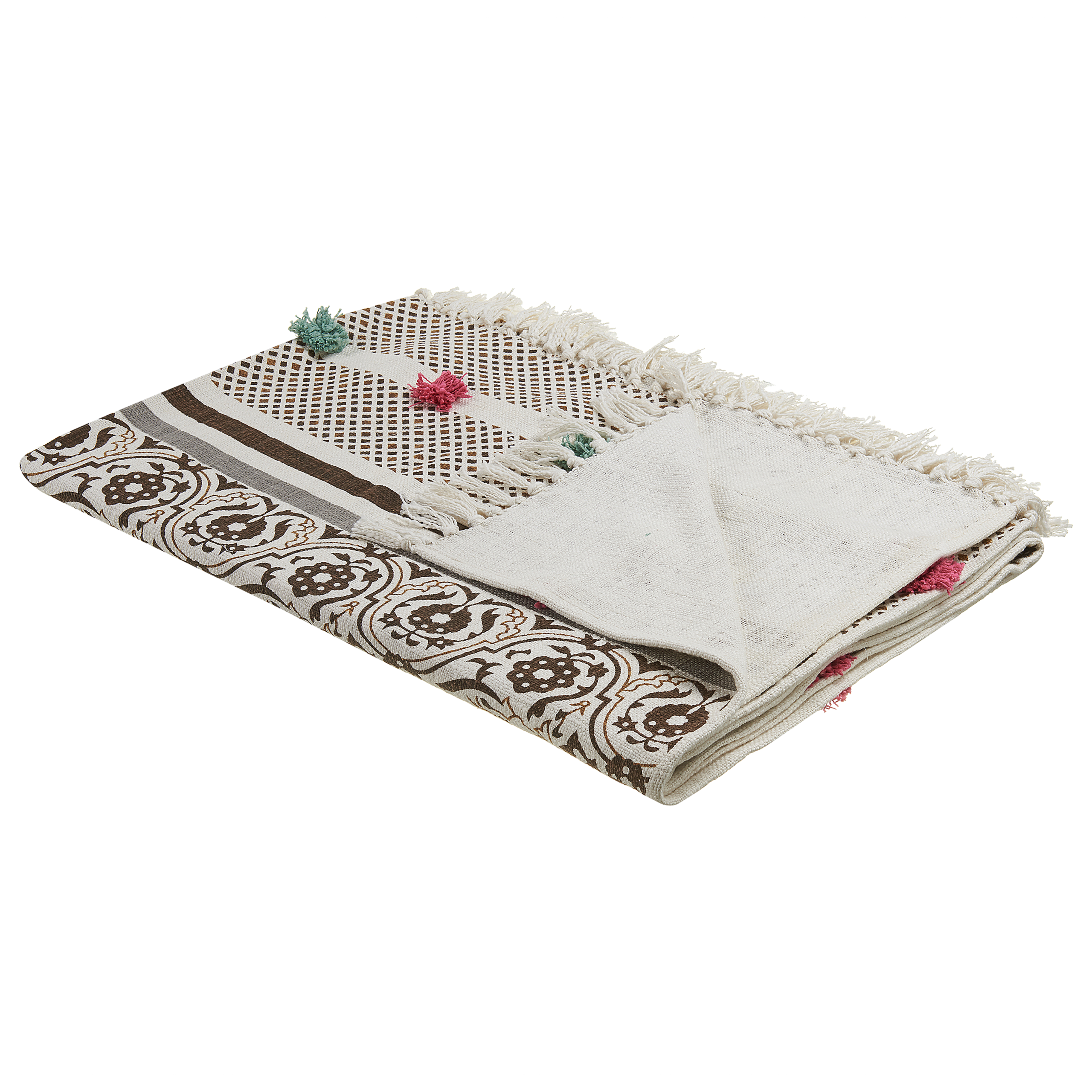 Torkkupeitto CHINSURAH Puuvilla 130 x 180 cm Ruskea