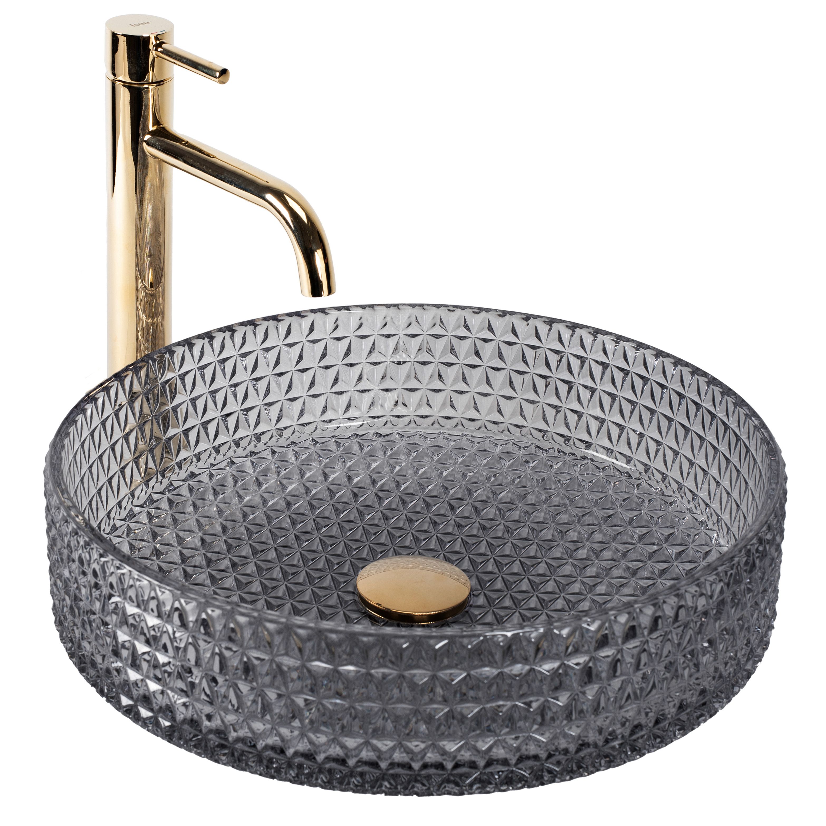 REA Malja-allas CRISTAL 39 harmaa, 39X39X11, 5CM